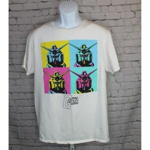 GUNDAM WING NEON FOUR SQUARE MENS SIZE L WHITE SHORT SLEEVE T SHIRT CRUNCHY ROLL